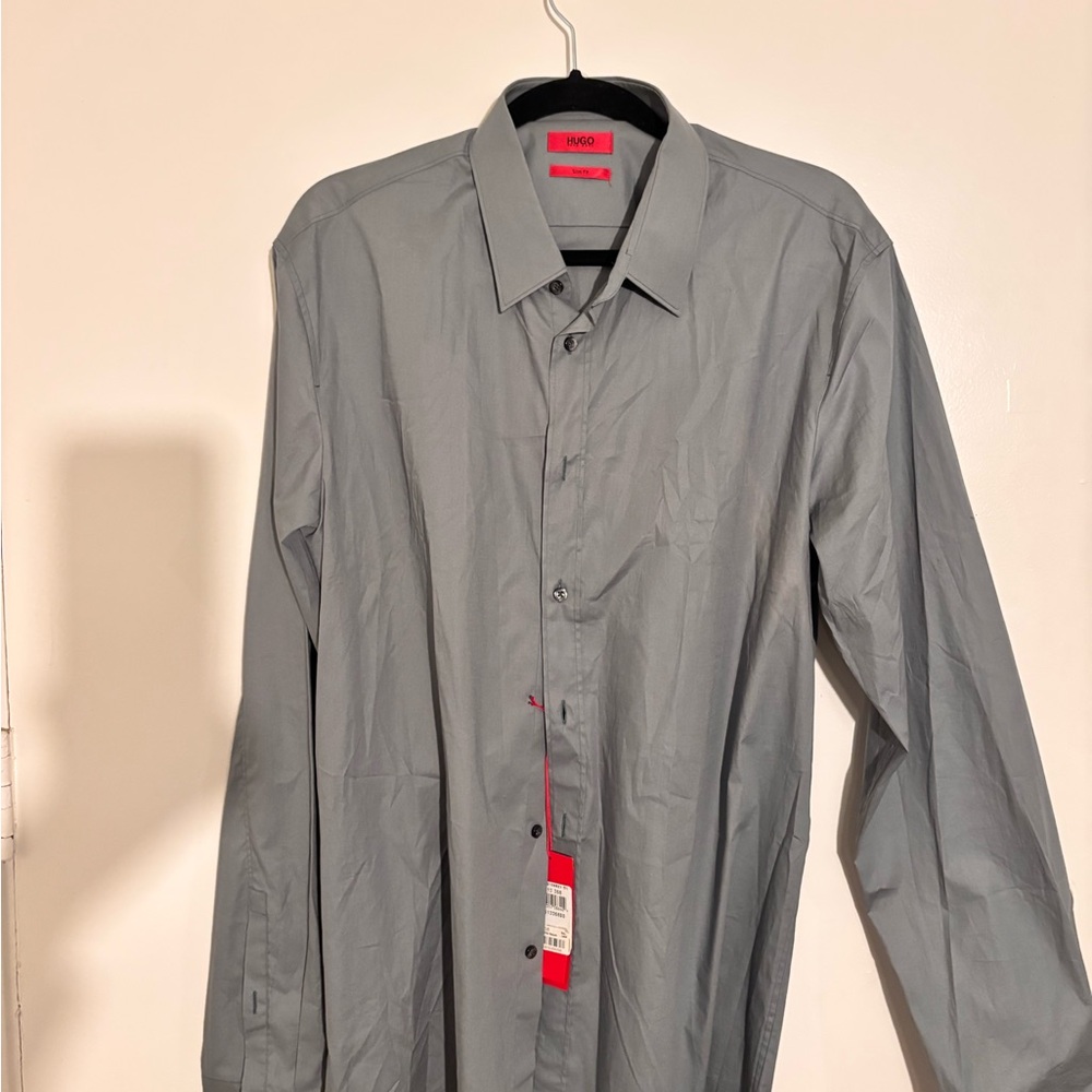 NWT HUGO Boss Men's Gray Shirt